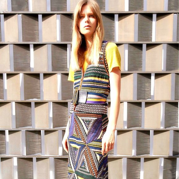 ⭐️ SALE: $1140 Orange Label MISSONI Metallic Knit Cardigan Vest Size 6 - Picture 14 of 14